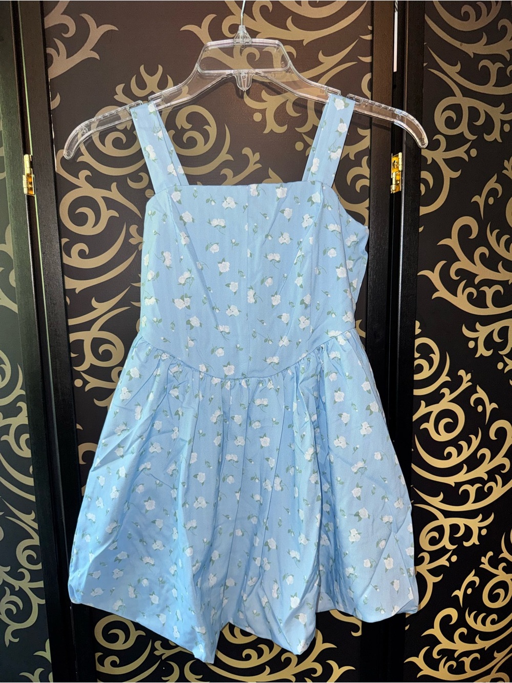 Fashion Nova Light Blue Floral Sundress for Kids